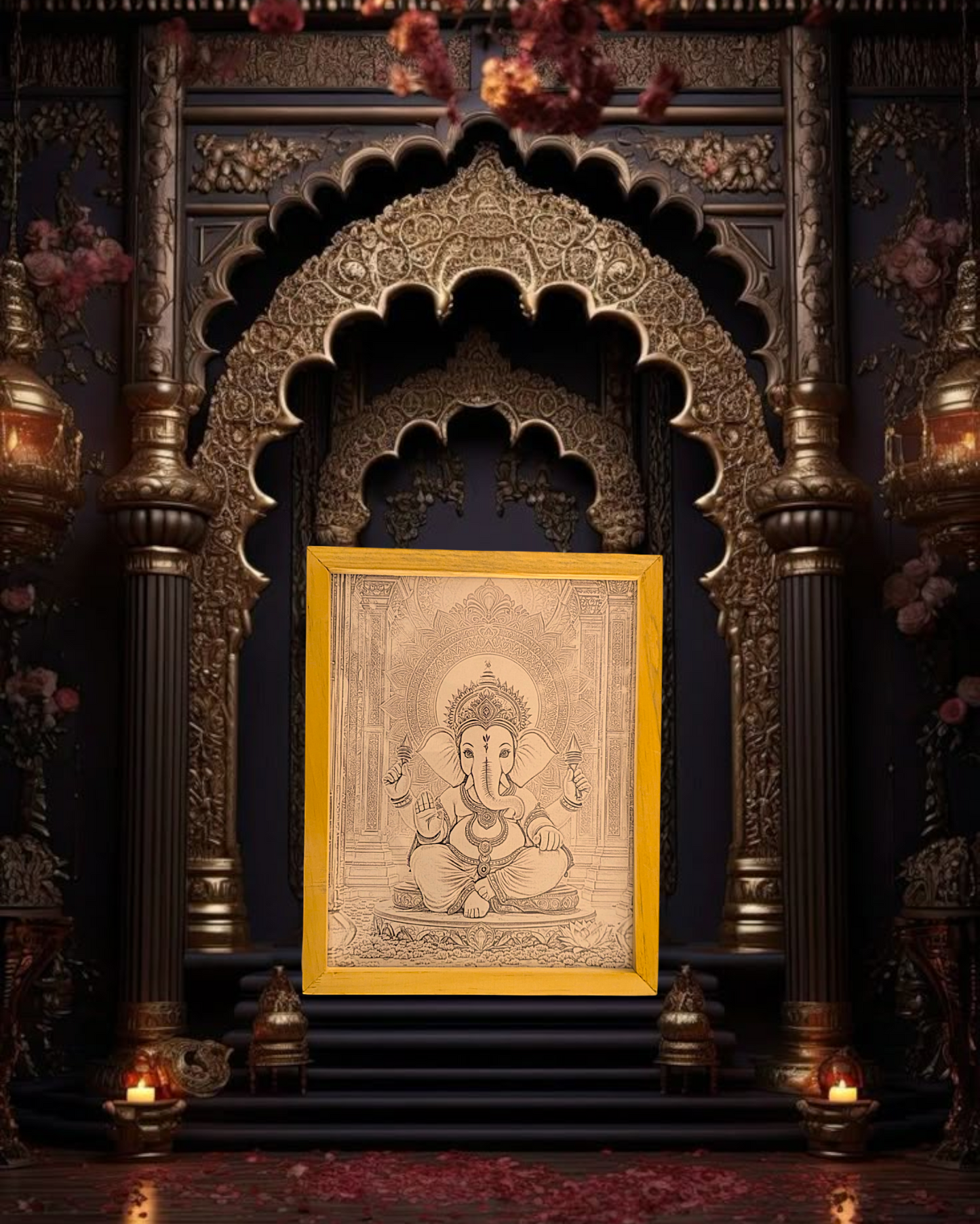 Royal Golden Ganpati Night Lamp