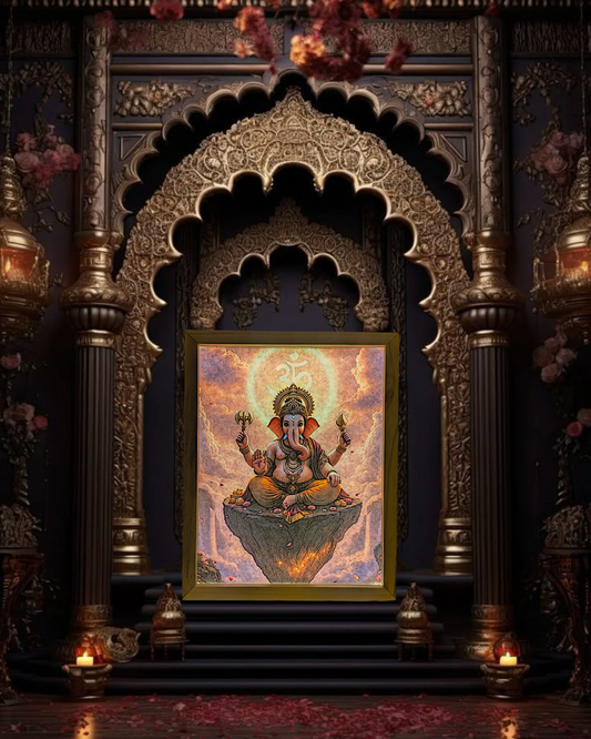 Divine Ganpati Floating Rock Night Lamp