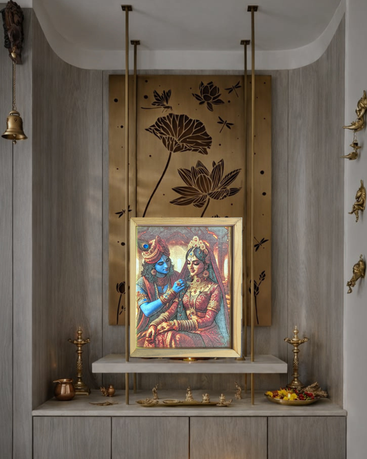 Radha Krishna Lumina spritual night lamp [Portrait]