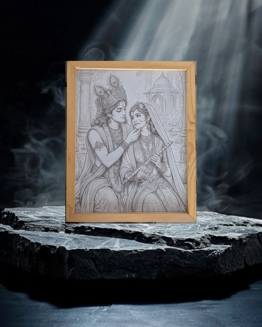 Radha Krishan Spritual night lamp [Portrait]