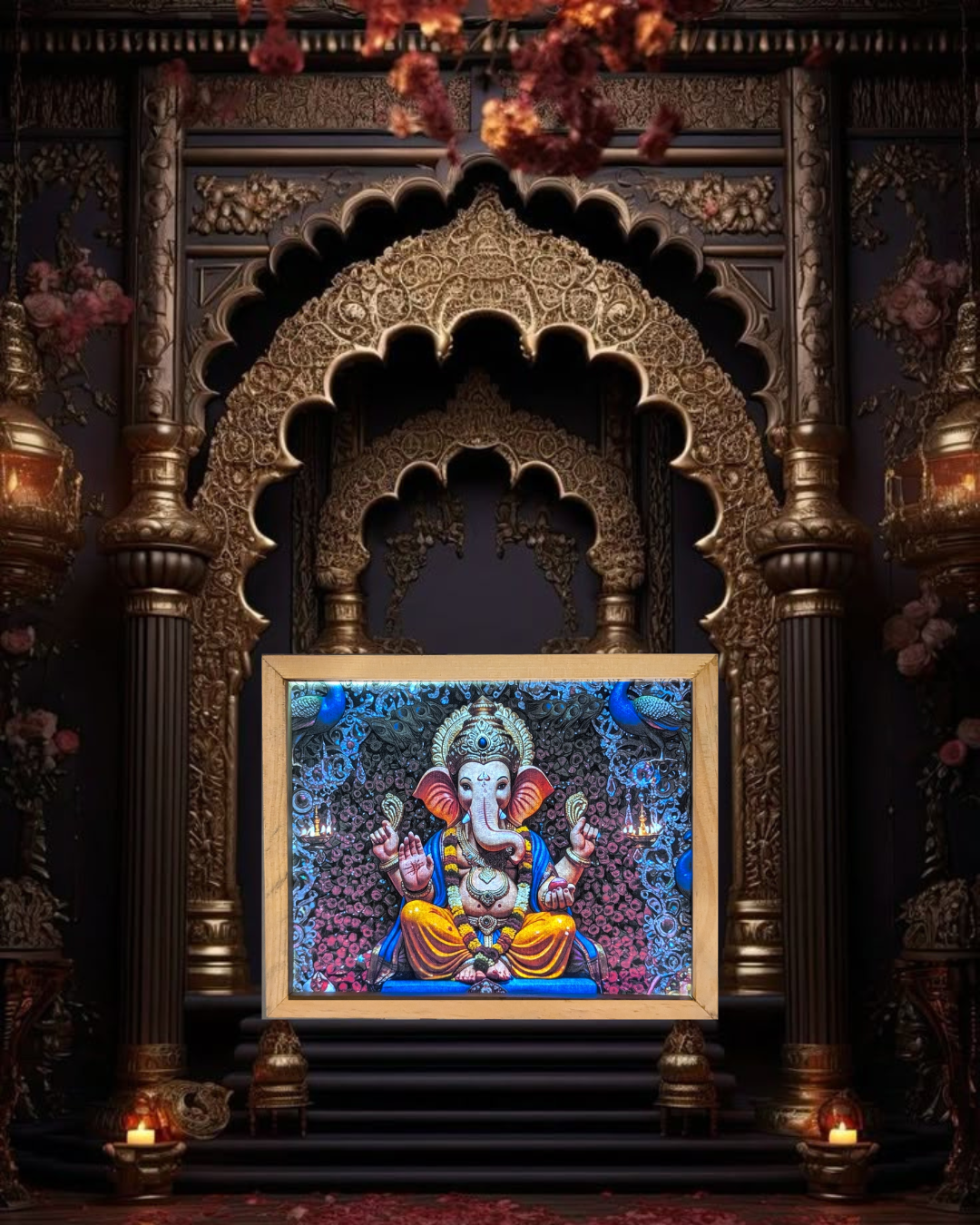 Lord Ganesha spritual night lamp 3D Illusion [Landscape]