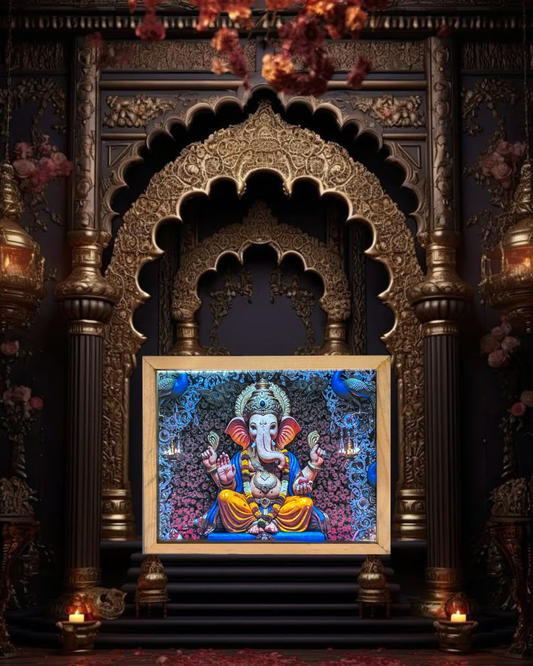 Lord Ganesha spritual night lamp 3D Illusion [Landscape]