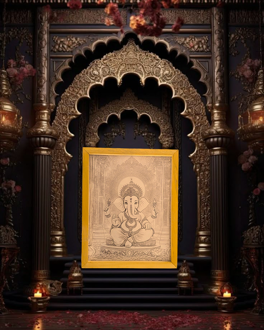 Royal Golden Ganpati Night Lamp