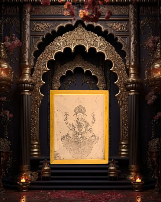 Divine Ganpati Floating Rock Night Lamp