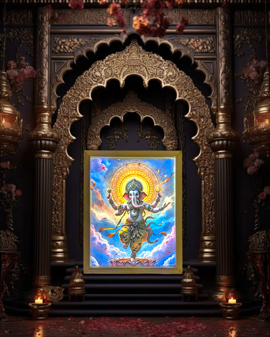 Cosmic Dancing Ganpati Night Lamp