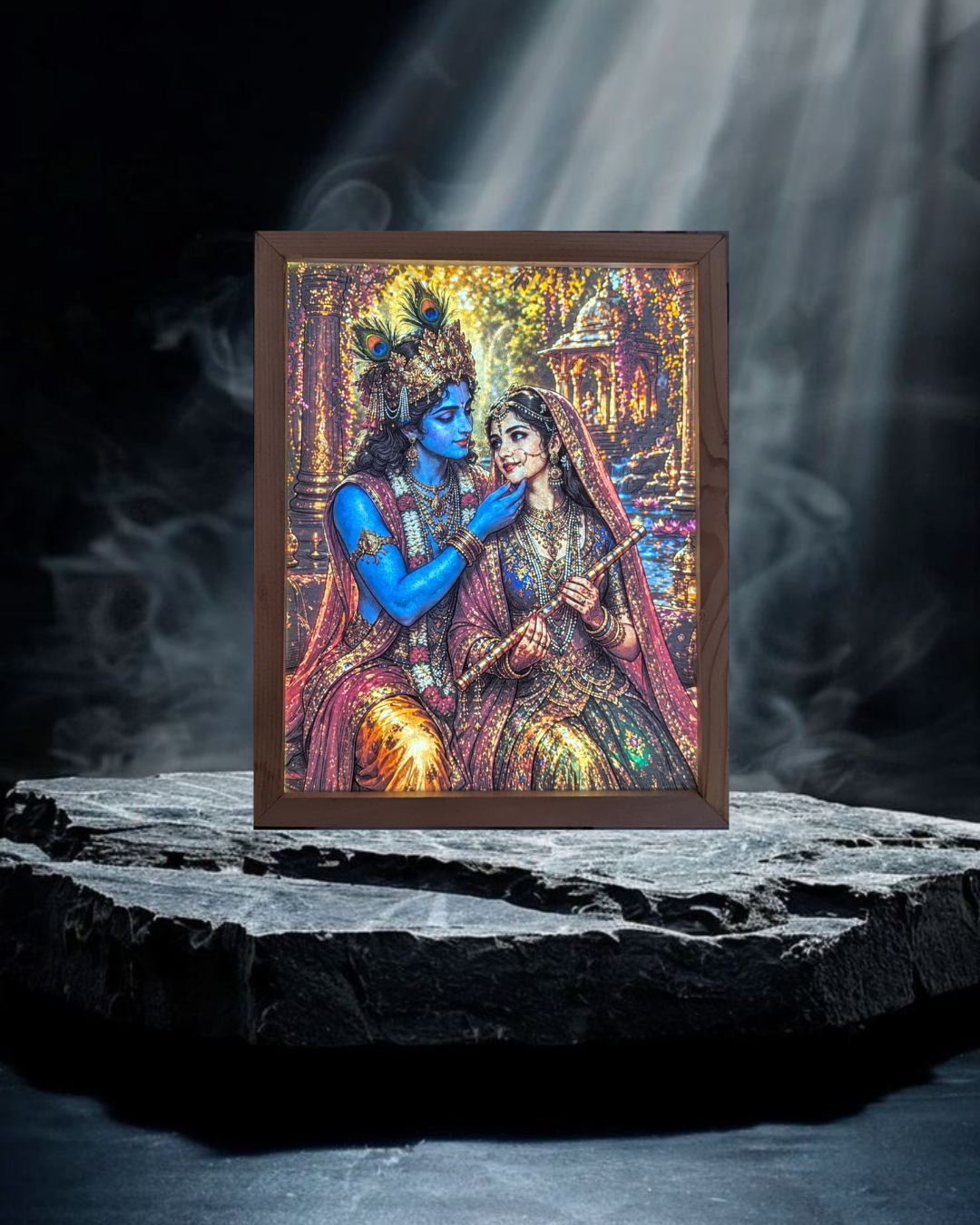 Radha Krishan Spritual night lamp [Portrait]