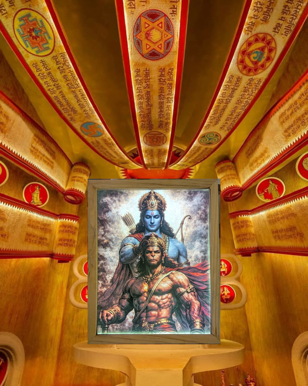 Shri ram and Hanuman ji night lamp [Portrait]
