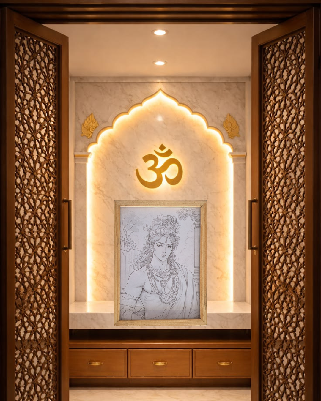 Krishna Bhagwan spritual night lamp [Portait]