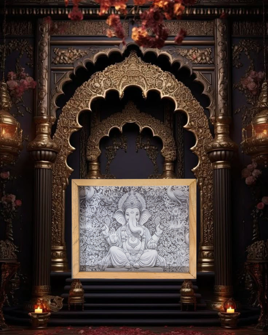 Lord Ganesha spritual night lamp 3D Illusion [Landscape]