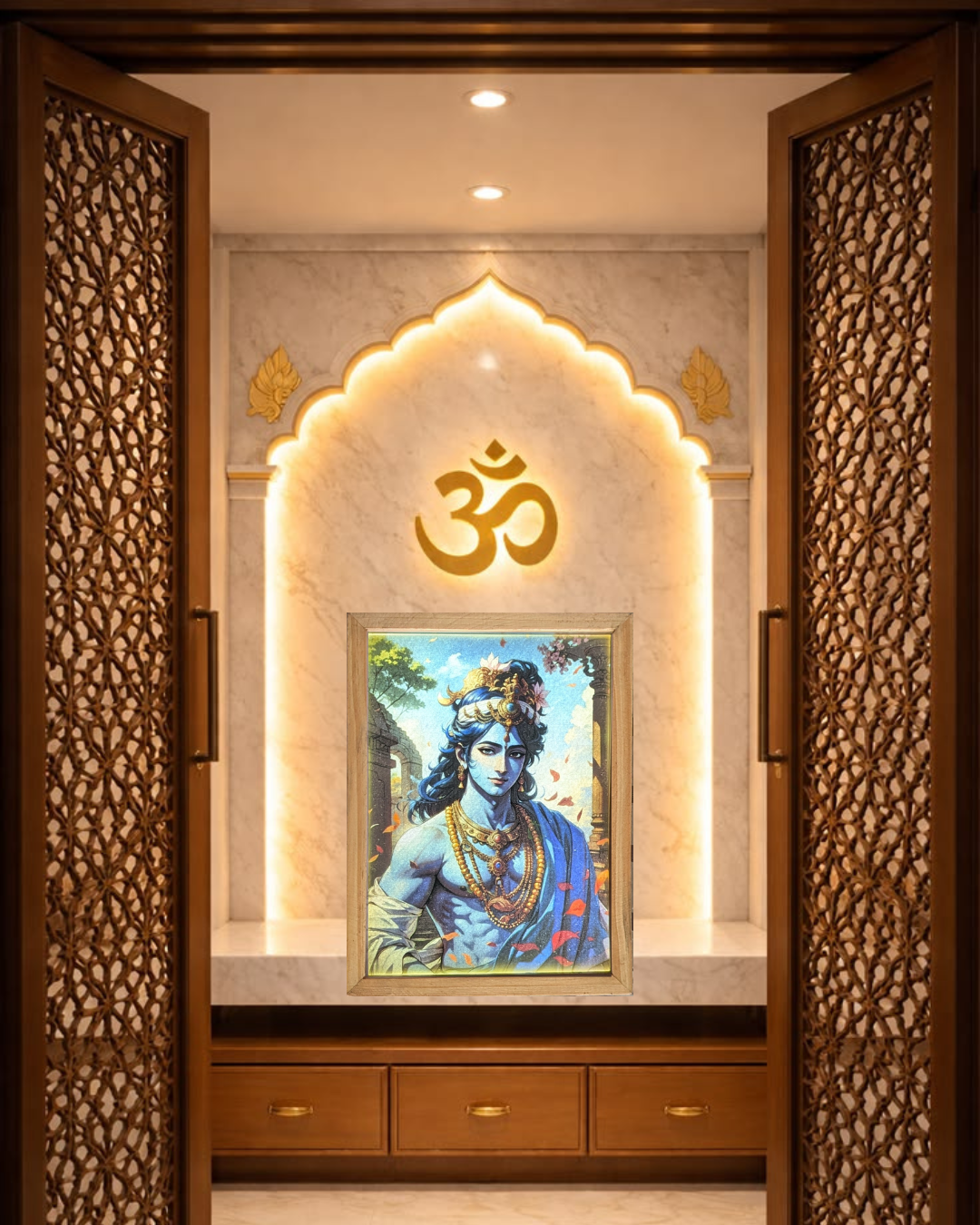 Krishna Bhagwan spritual night lamp [Portait]