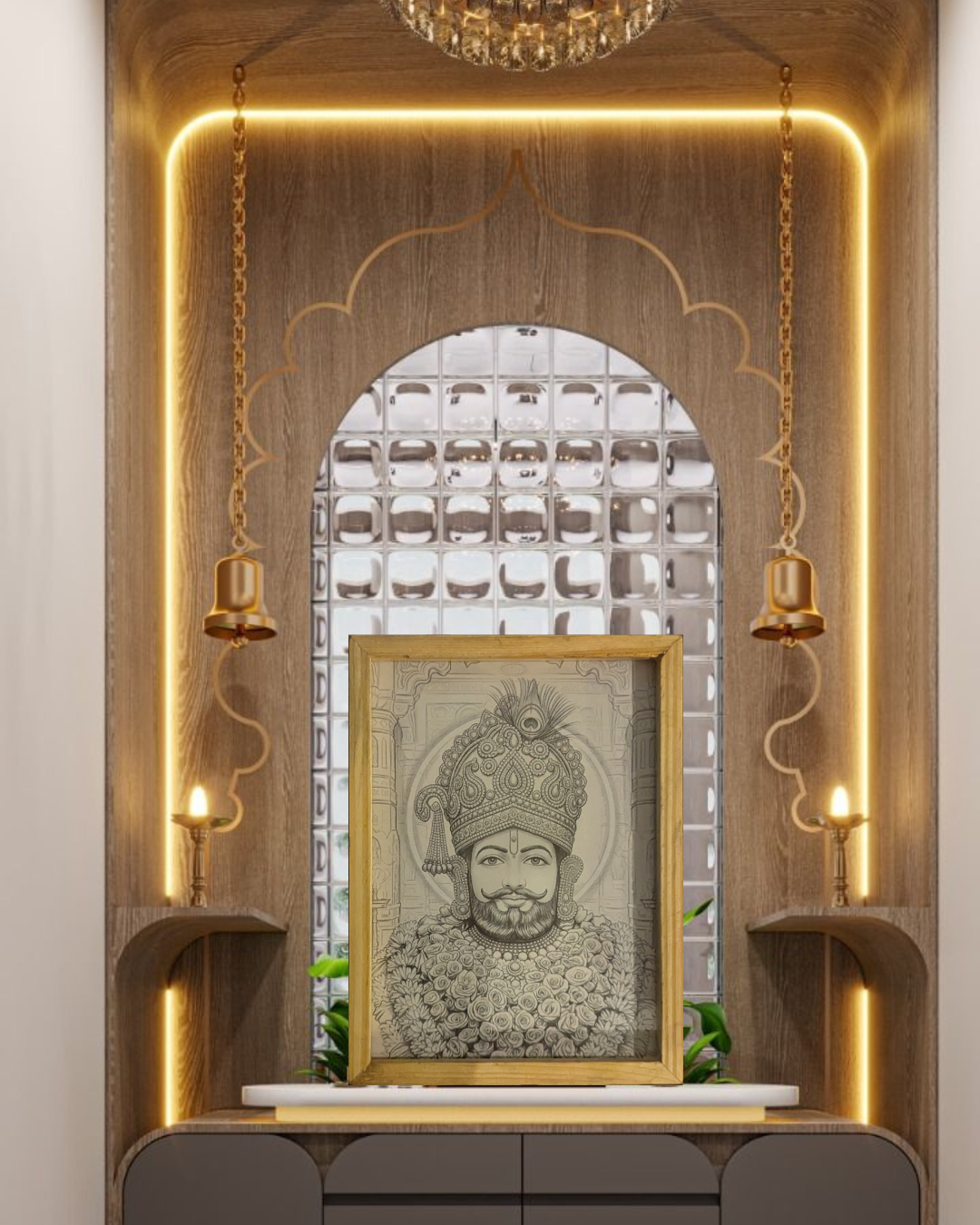 Khatu Shyam Spritual Night Lamp [Portrait]